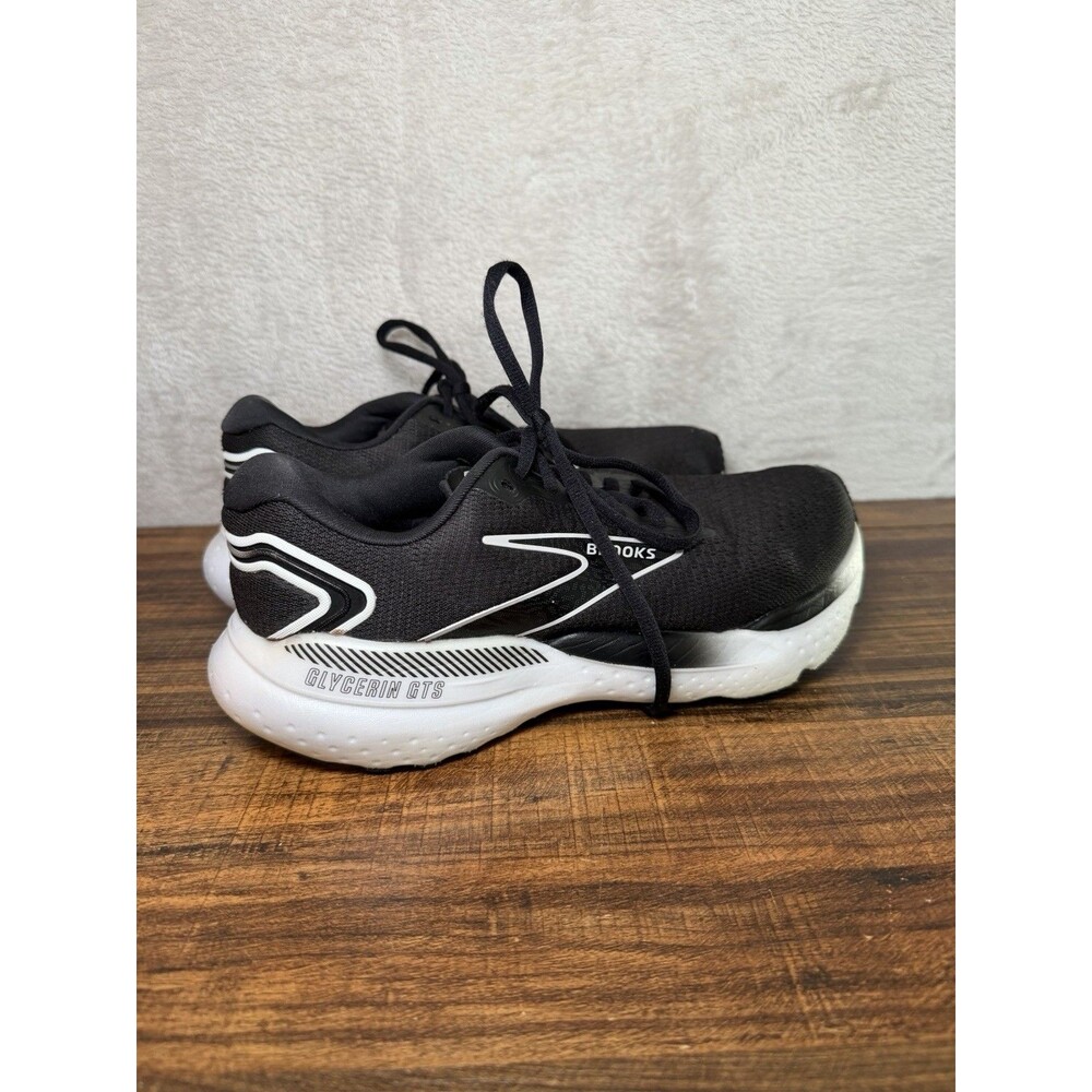 Brooks Glycerin GTS 21 Running Shoes Sneakers Womens Size 7.5 D Wide Black White